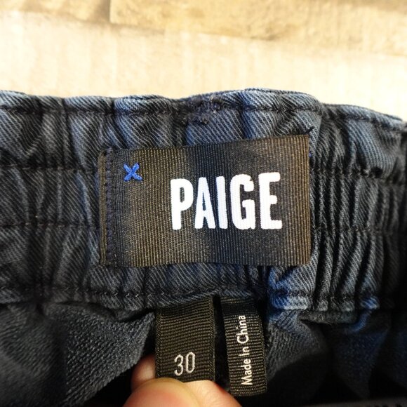 Paige Christy High Rise Crop Pants Women’s 30 Navy Lyocell Stretch - Picture 4 of 14